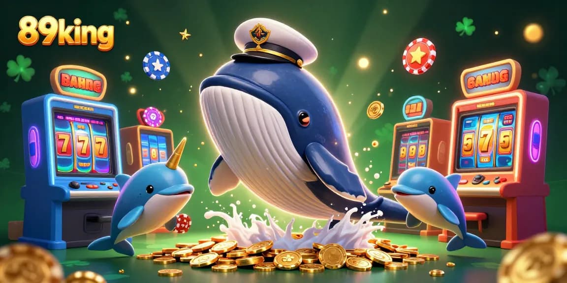 Engage with vibrant 89king casino experience featuring playful aquatic characters and dazzling slot elements.
