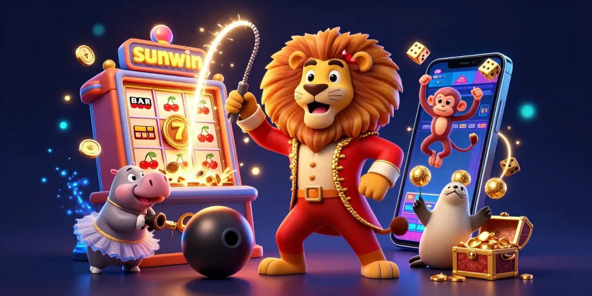 Play captivating games with sunwin featuring 3D characters in a thrilling jackpot scene.