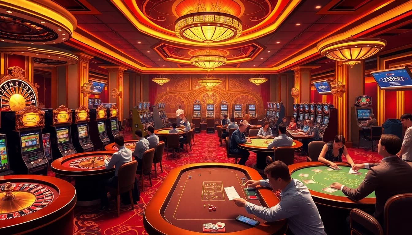 Experience the thrill of 8kbet in a luxurious casino setting filled with excitement and high-stakes gaming.