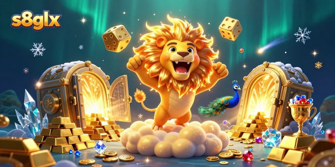 Engage in thrilling gameplay at s8glx with vibrant 3D gambling-themed illustration.