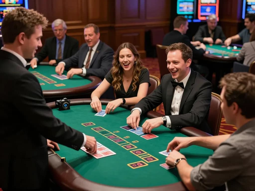 Players at sunwin blackjack tournament showcasing strategic gameplay and excitement.