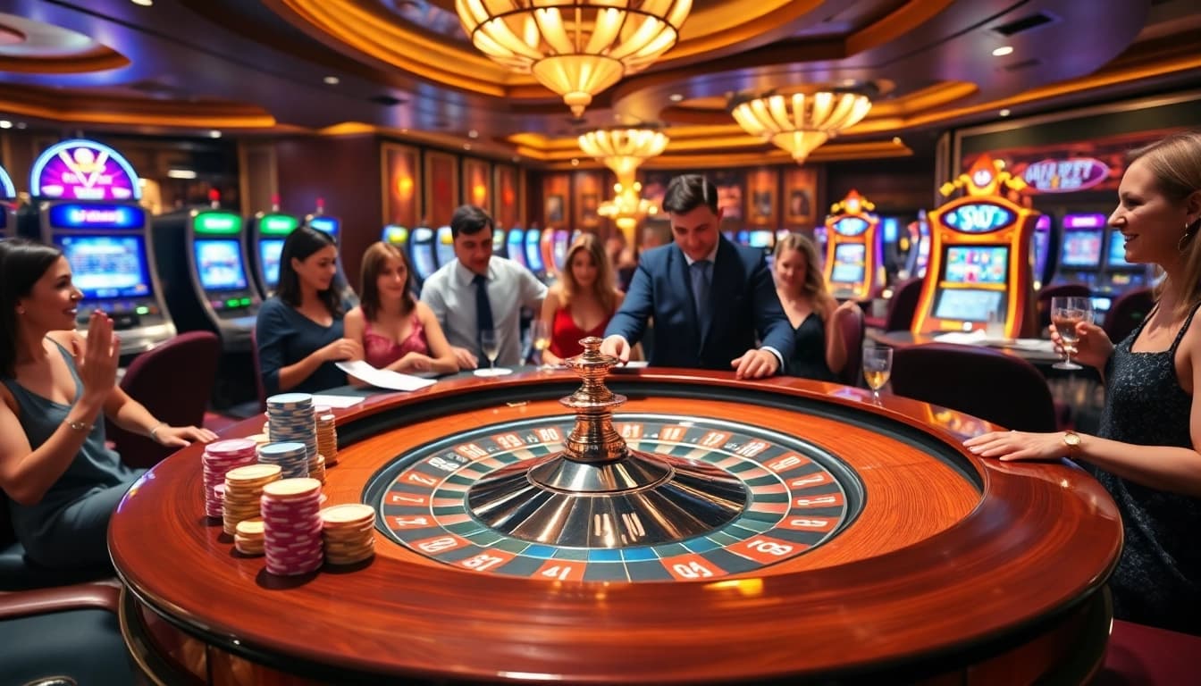 Experience thrilling gameplay at https://hello88app.com/ with vibrant roulette tables and eager players.