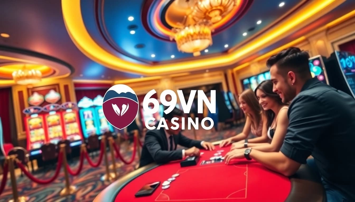Experience the excitement of 69VN Casino with lively gaming action and luxurious ambiance.