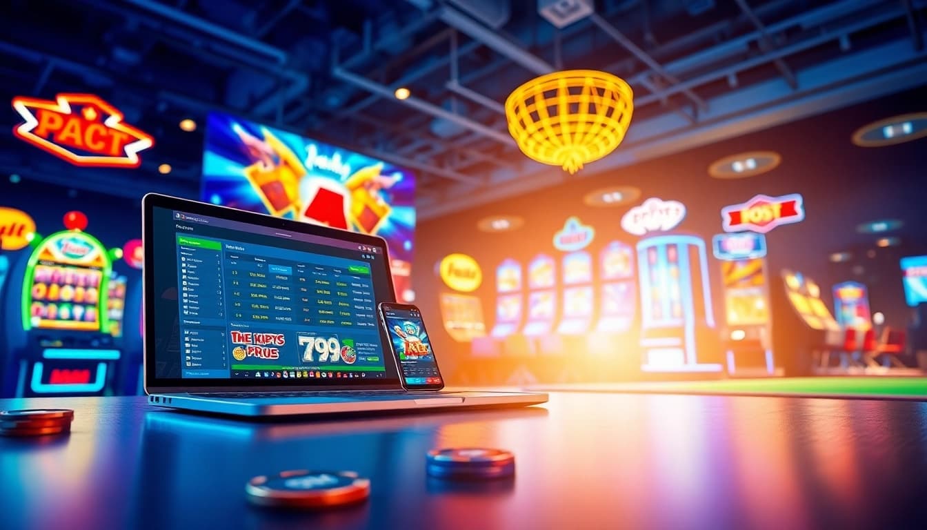 Engaging visual representation of 789bet, showcasing vibrant online gaming interface with modern devices.
