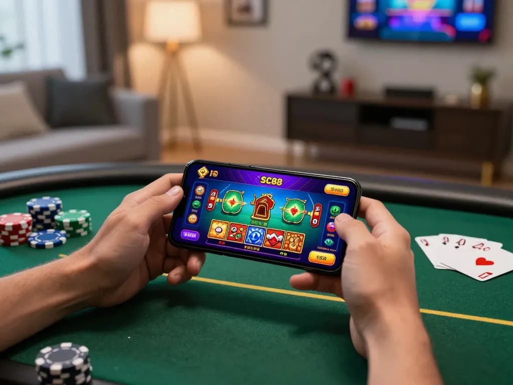 Exciting gambling experience on https://sc88e.com/ with a user engaged in betting on a modern mobile app.