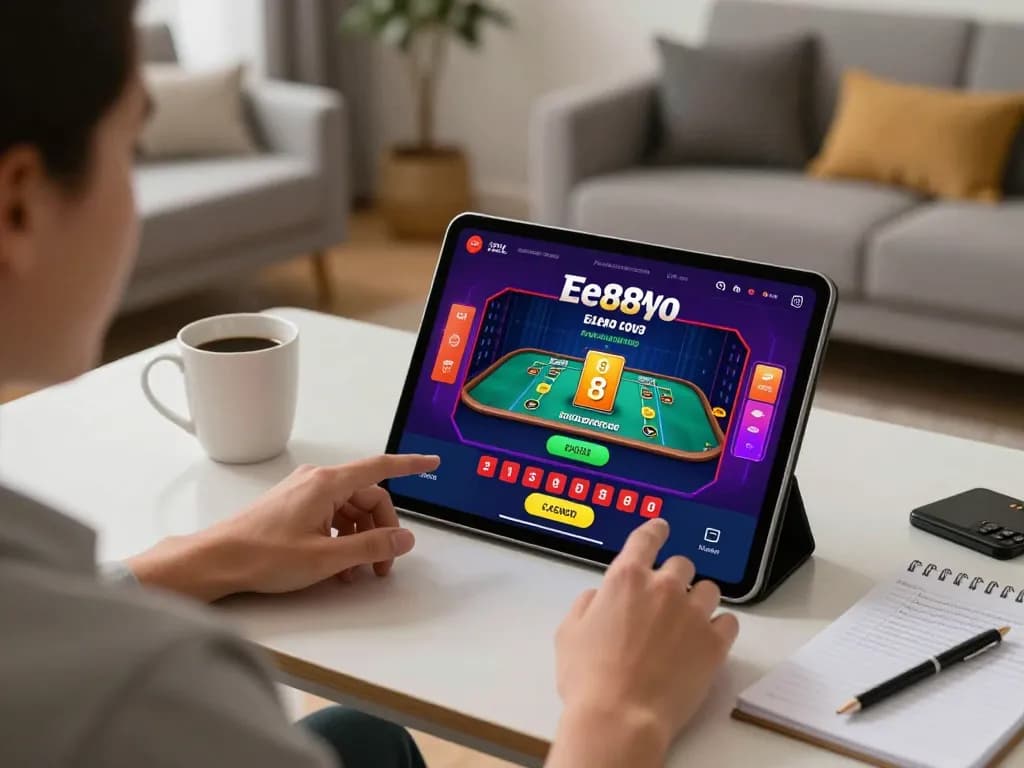 Engaging with Ee88go app for online blackjack, highlighting a vibrant gaming experience.