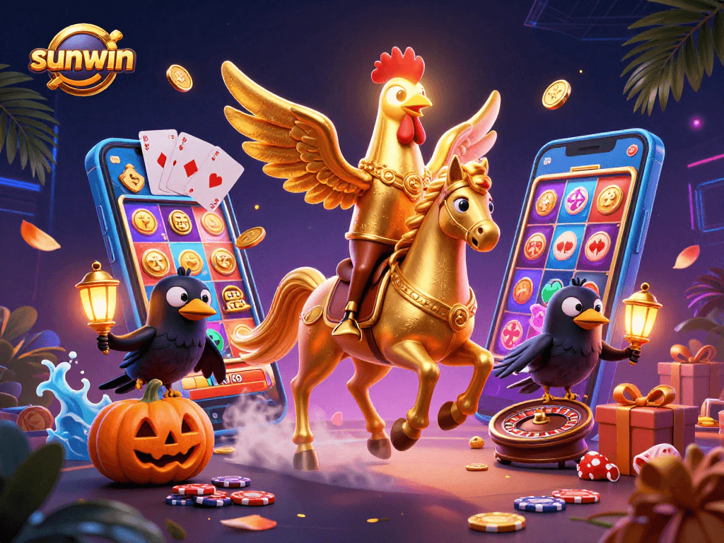 Experience sunwin's vibrant casino world with captivating 3D elements and exciting game features.