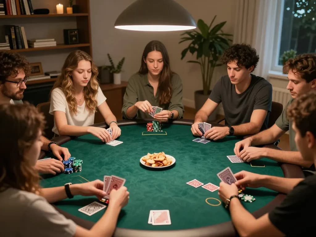 Enjoying an engaging game of poker with friends while playing 789win.