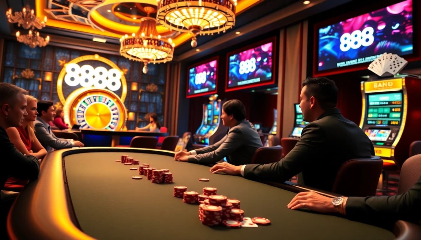 Experience the thrill of poker and luxurious gaming at 888b casino.