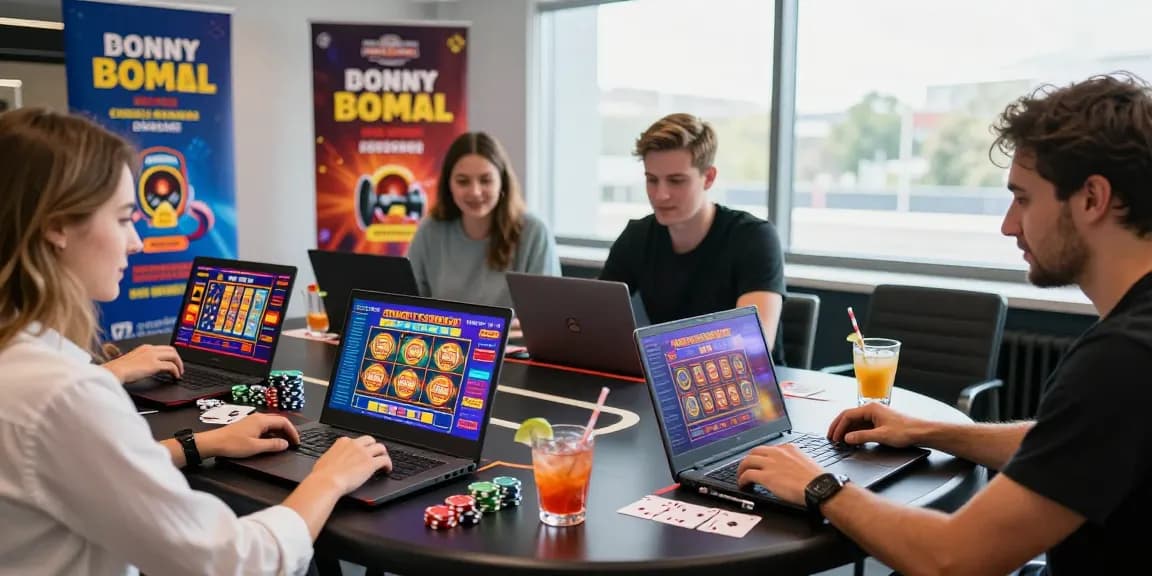 Exciting atmosphere at uk credit card casinos, players exploring vibrant slot games and enjoying promotions.