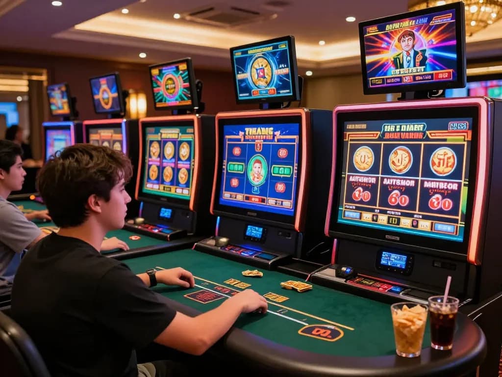 Player enjoying a thrilling 888top online casino experience with vibrant game displays.