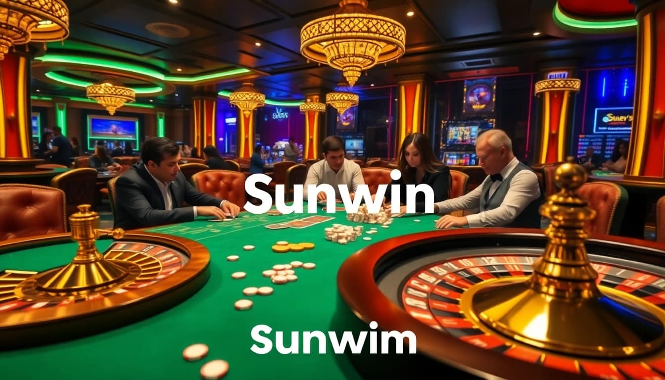 Experience high-stakes poker action and excitement at Sunwin casino.