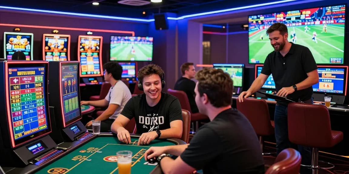 HELLO88 online gaming experience with players enjoying diverse games in a vibrant virtual casino.