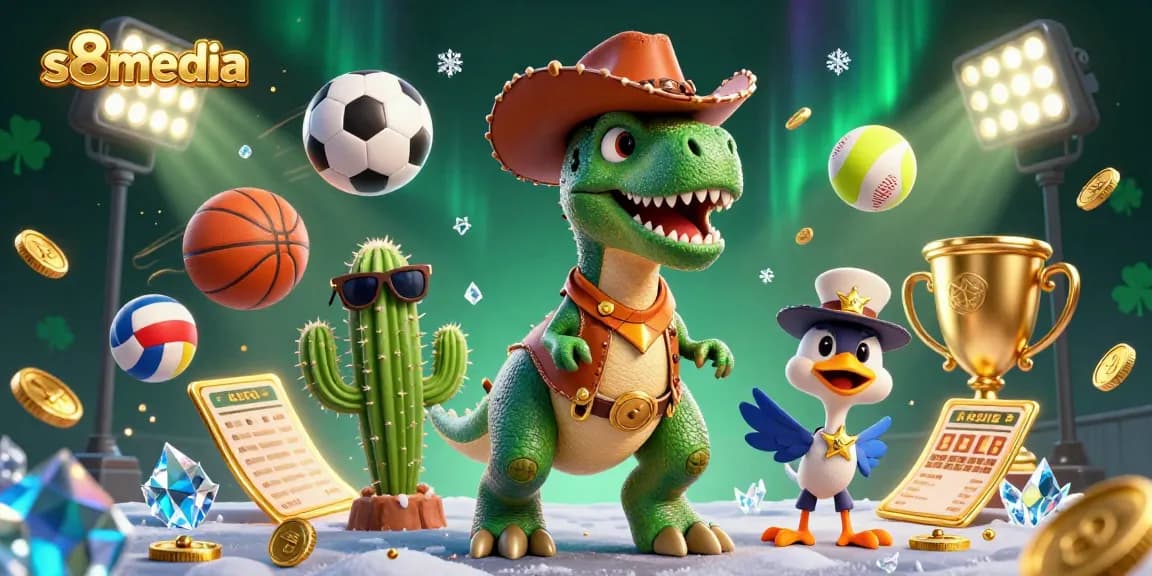 Engage with s8media's thrilling betting experience through vibrant 3D casino characters and dynamic game elements.