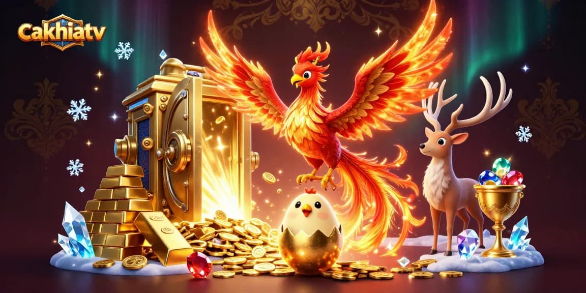 Cakhiatv unlocks exciting gameplay with stunning visuals of phoenix characters and casino treasures.