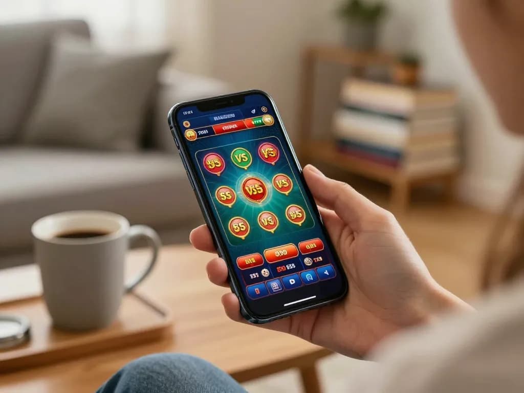 Engaging moment of gameplay on VS555 Bangladesh mobile app showcasing exciting casino action.