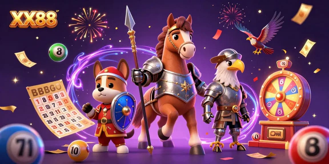 Experience thrilling fun with XX88 as knights, a puppy, and fortune-enhancing elements come together.