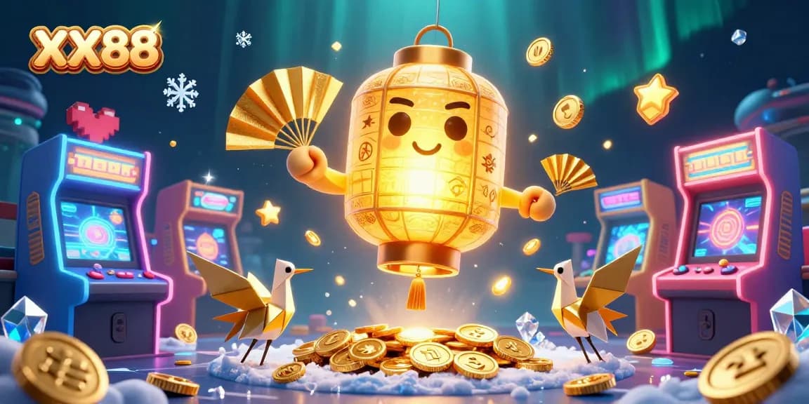 Engage with exciting casino action at XX88, featuring a vibrant night market theme with 3D gaming elements.