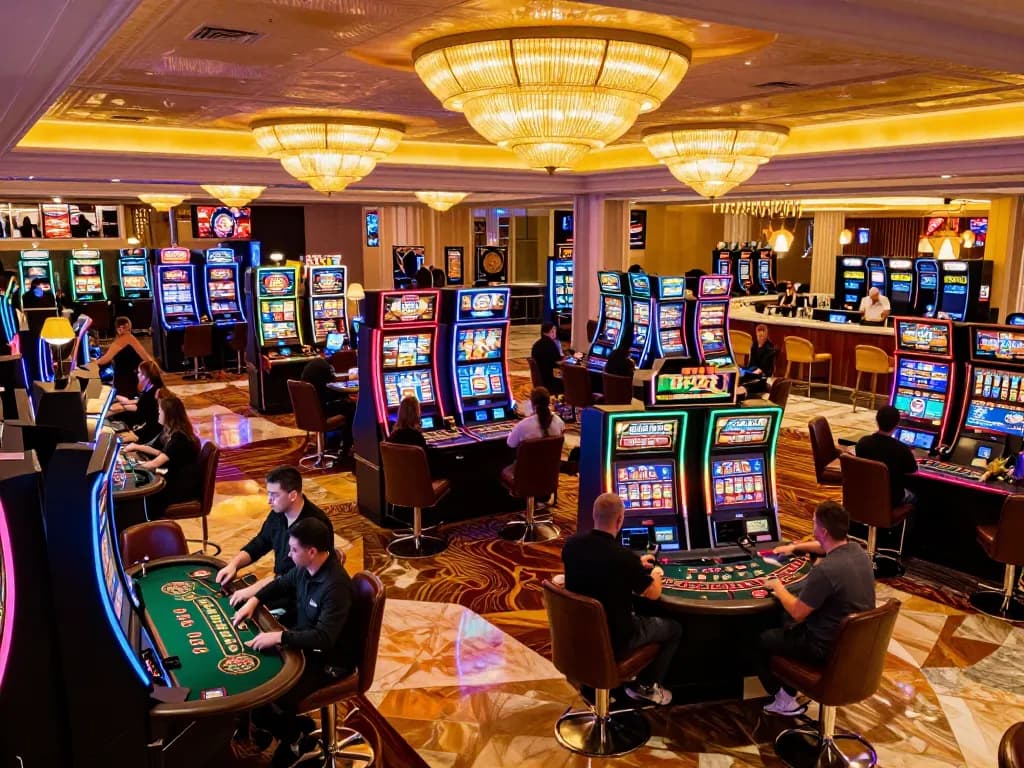Experience the thrill of gaming at a luxury casino while exploring the Link nhà cái Bom88.
