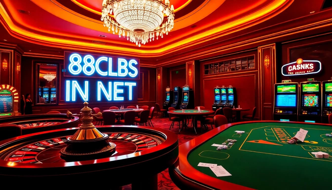 Excited players enjoying casino games at 88CLBS IN NET, featuring roulette and slot machines.
