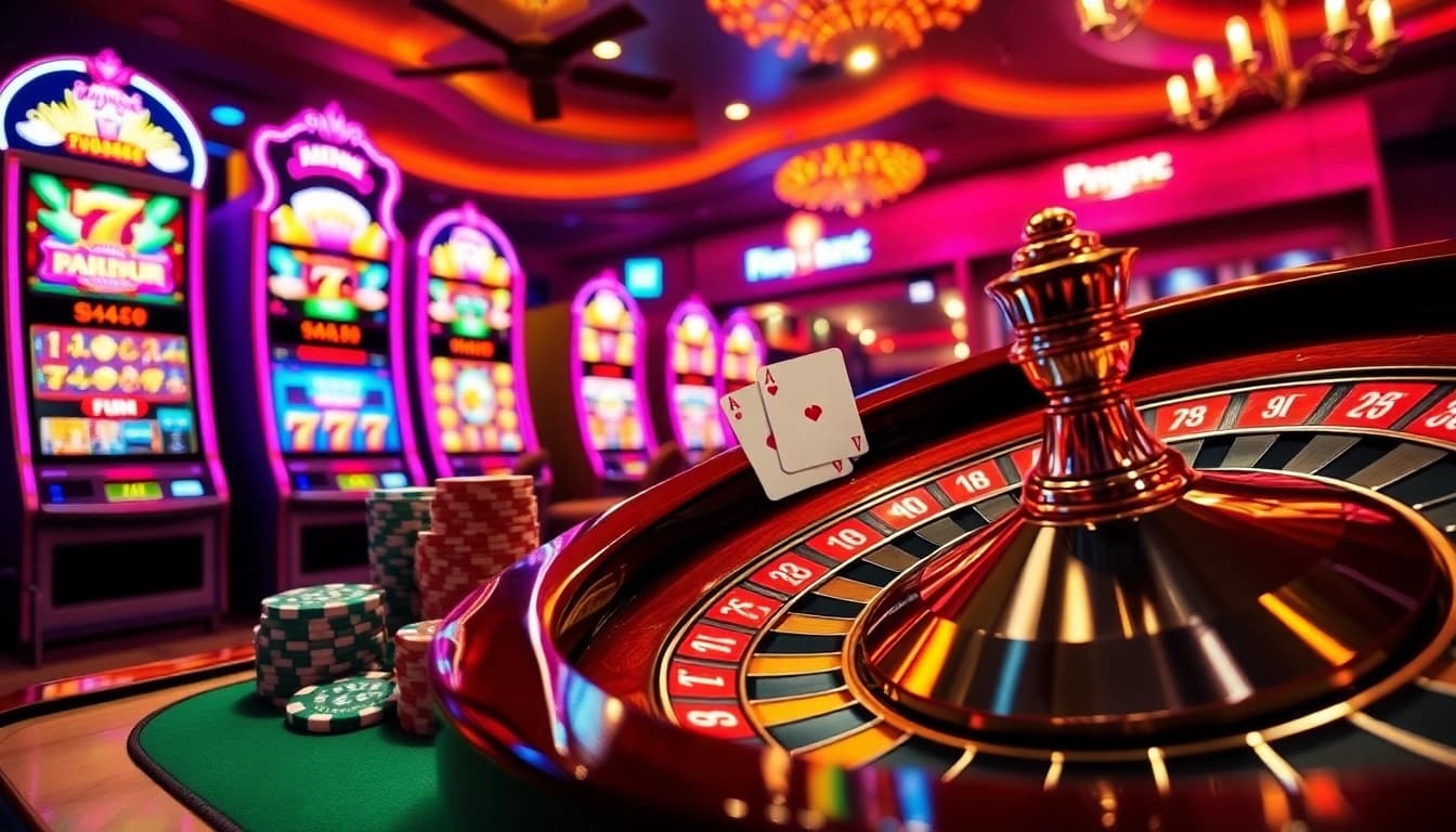 Experience a thrilling gaming moment at King88 with vibrant casino elements and exciting visuals.