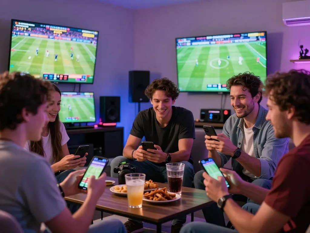 Engaging in thrilling sports betting at home with zowin on screens and mobile devices.