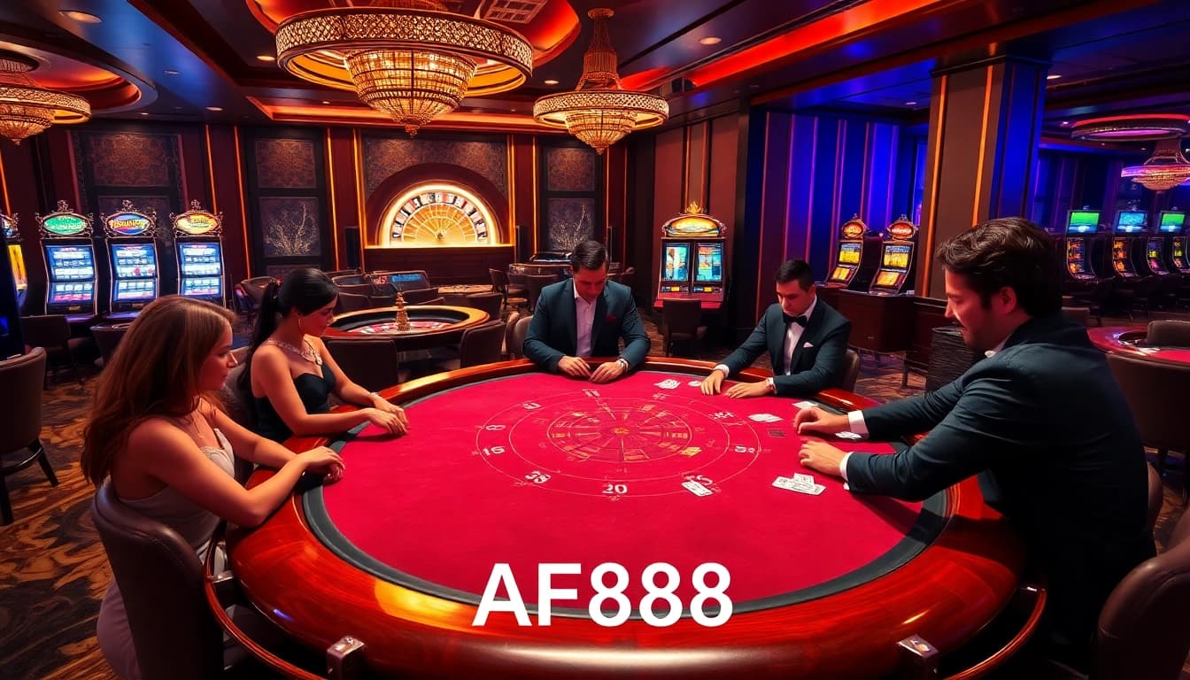 Experience the thrill of winning at AF88's vibrant casino table games.