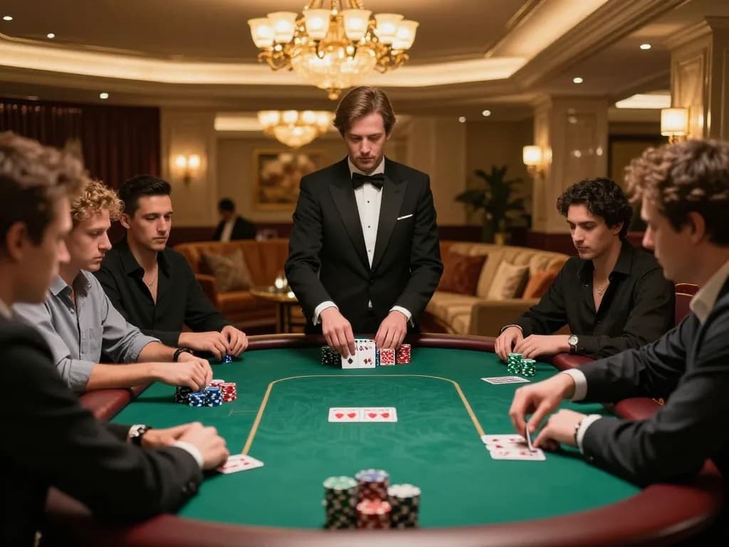 Players strategizing in a high-stakes game at TG88 com casino with vibrant atmosphere.