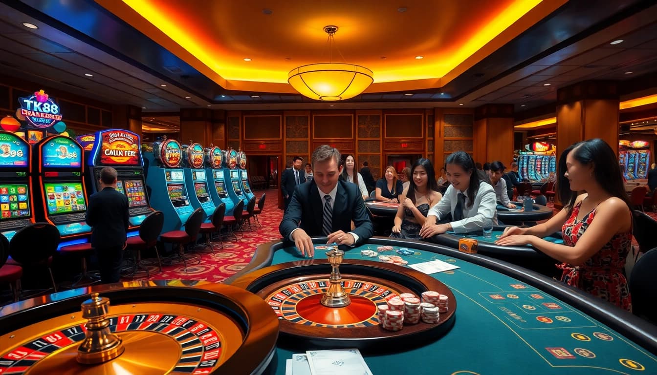 Experience excitement at TK88 with vibrant casino elements and engaging gameplay.