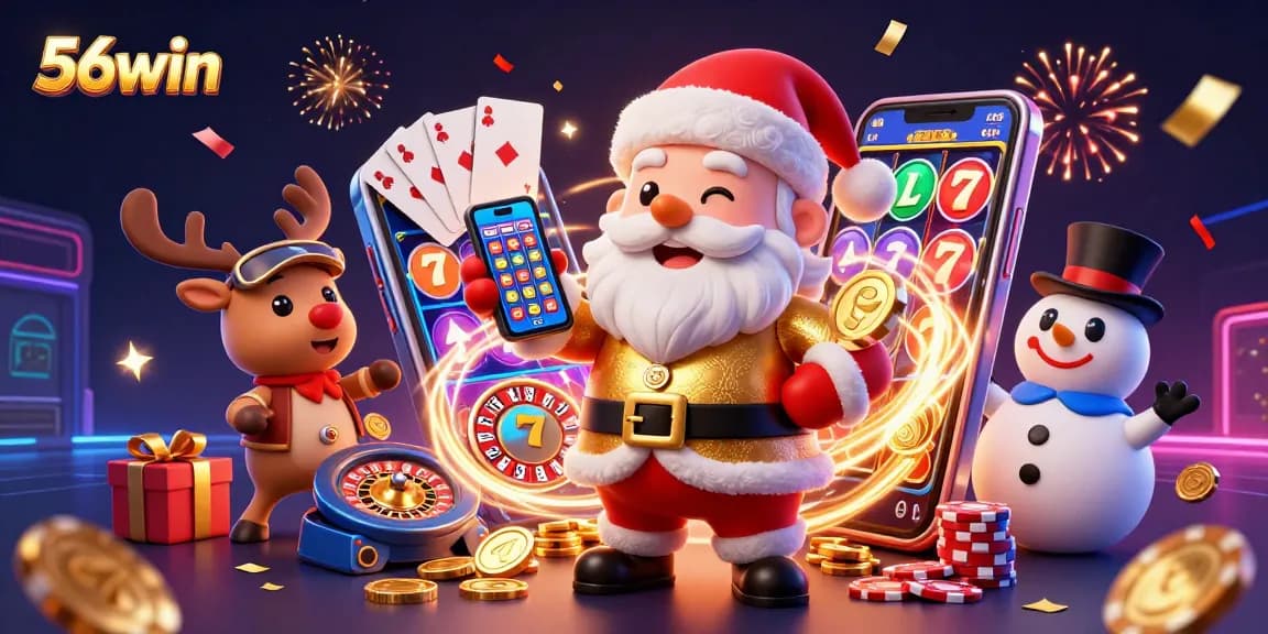 Engage in thrilling casino fun with 56win as Santa celebrates jackpot wins with friends