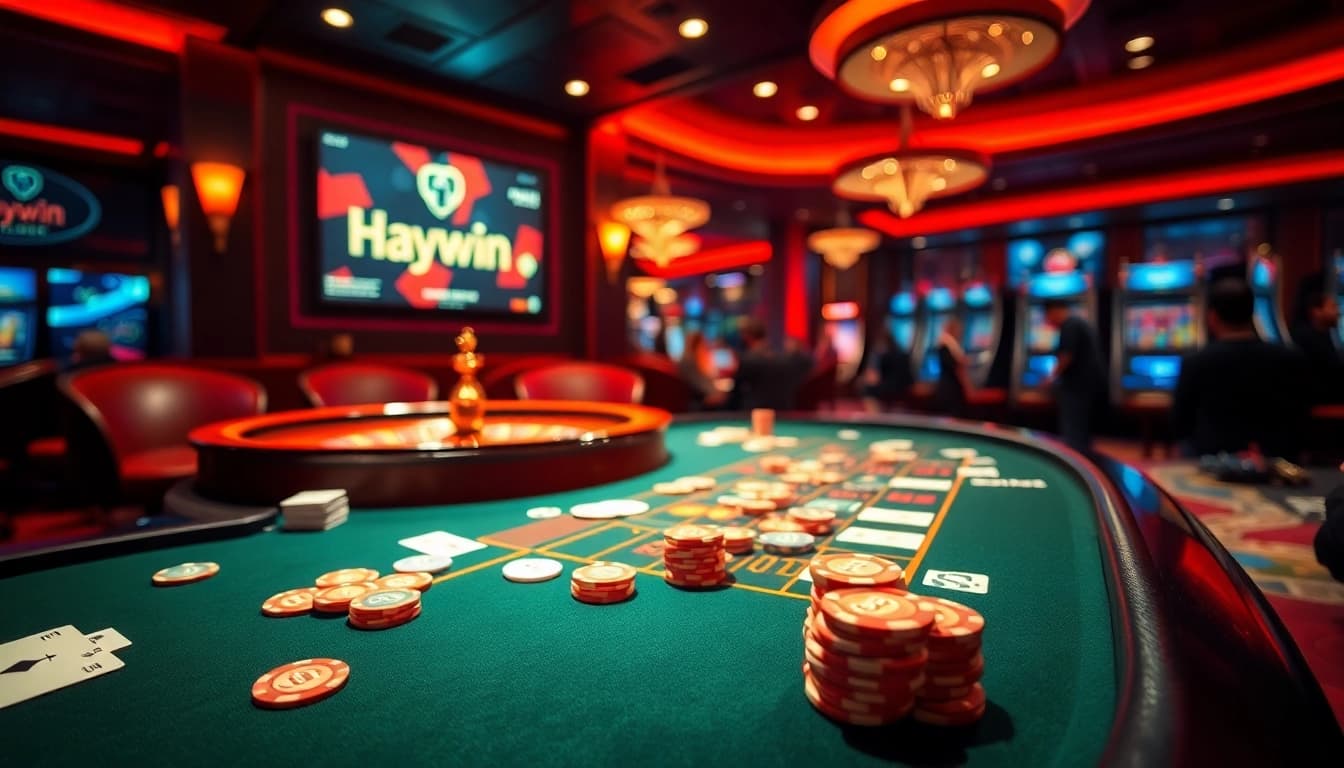 Experience the excitement of Haywin with players engaged in thrilling casino games.