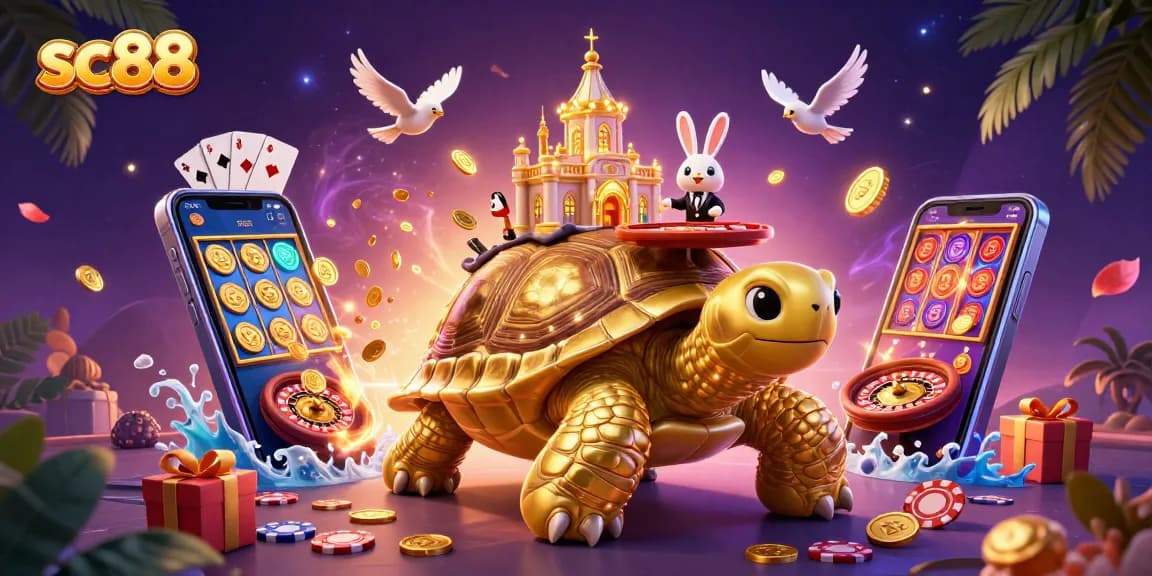 Experience the thrilling wins of sc88 as a golden tortoise casino comes alive with vibrant games and excitement.
