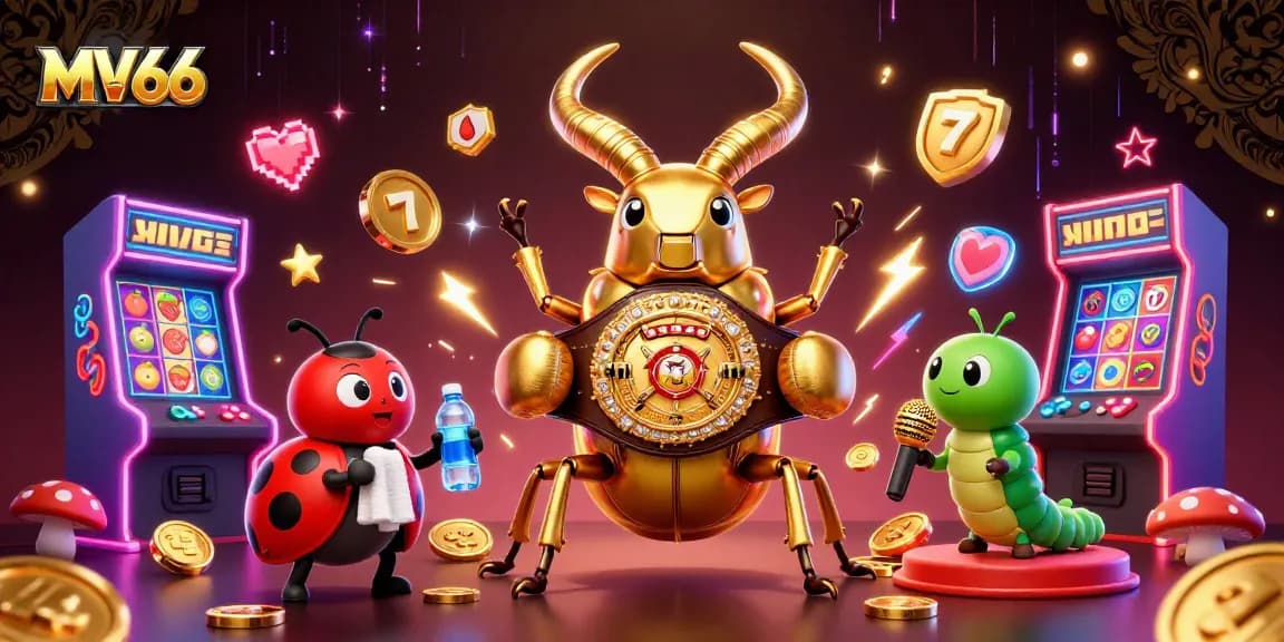 MV66 showcases thrilling slot action with vibrant colors and dynamic game elements in a stunning 3D illustration.