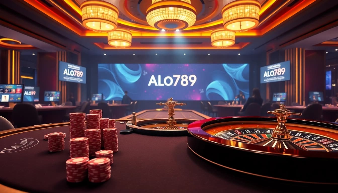 Experience ALo789 with vibrant poker chips and an exciting casino atmosphere.