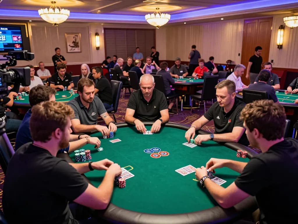Experience thrilling poker action at Fabet with players competing and high stakes.