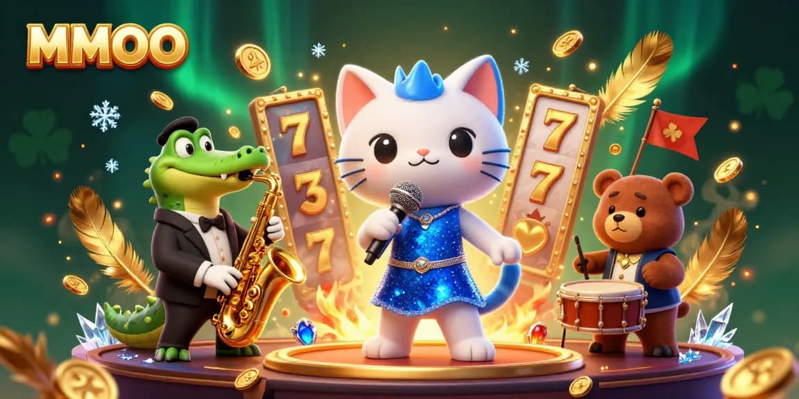 Experience the excitement of MMOO with a jazzy casino performance featuring cats, crocodiles, and bears.
