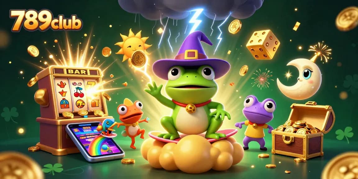 Experience big wins with 789club in this dynamic 3D illustration showcasing vibrant gaming action and casino excitement.