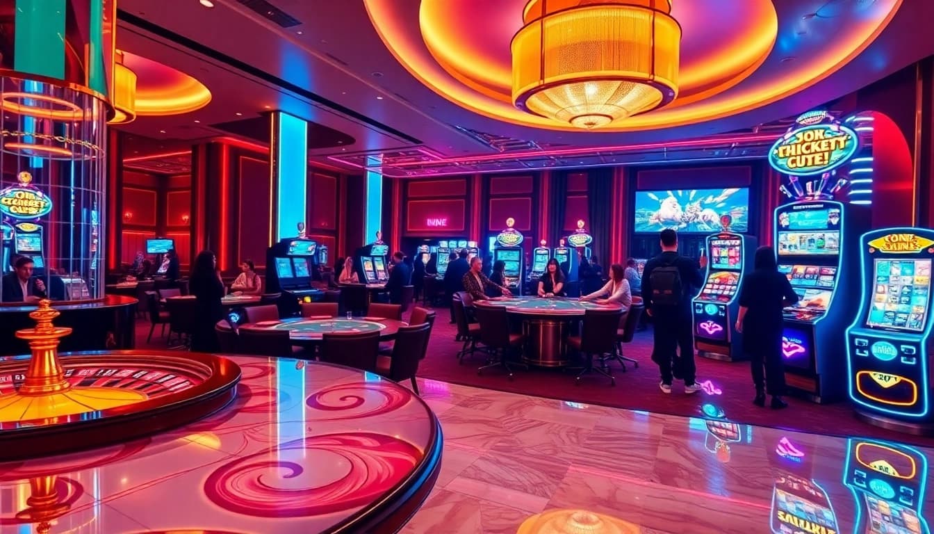 Experience the excitement at OK8386 Casino with live dealers and vibrant gaming atmospheres.