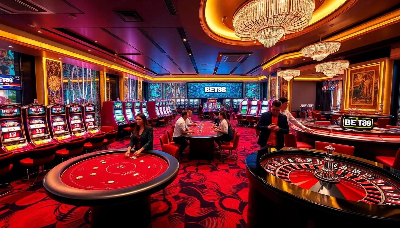 Experience the excitement of BET88 with vibrant casino games and engaging players.