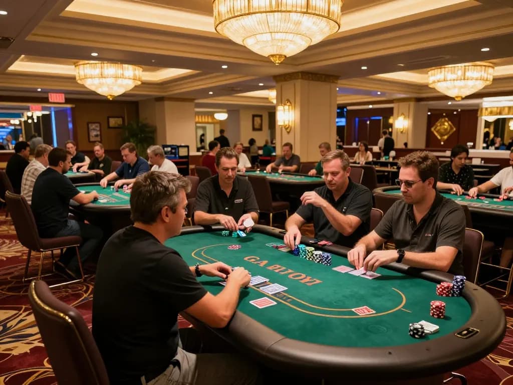 Experience the excitement of blackjack at GA6789 casino, with players actively betting and engaging.