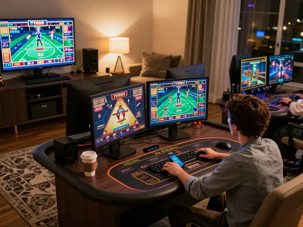 Engaging online casino gameplay at home featuring TR88 games during a relaxed gaming session