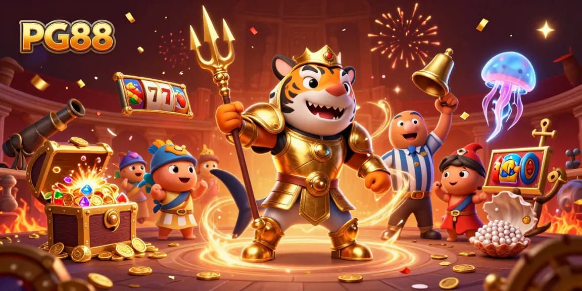 Experience exciting gameplay at PG88 with fierce shark gladiators and thrilling slot rewards.