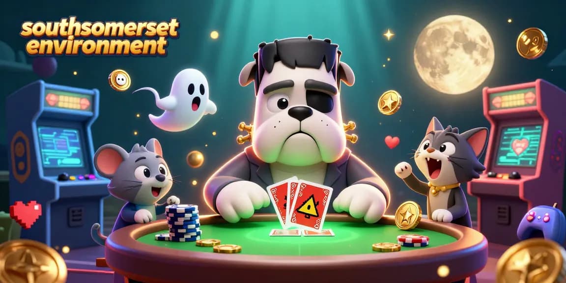 Join the excitement at southsomersetenvironment with our cartoon casino scene featuring quirky characters and vibrant gaming elements.