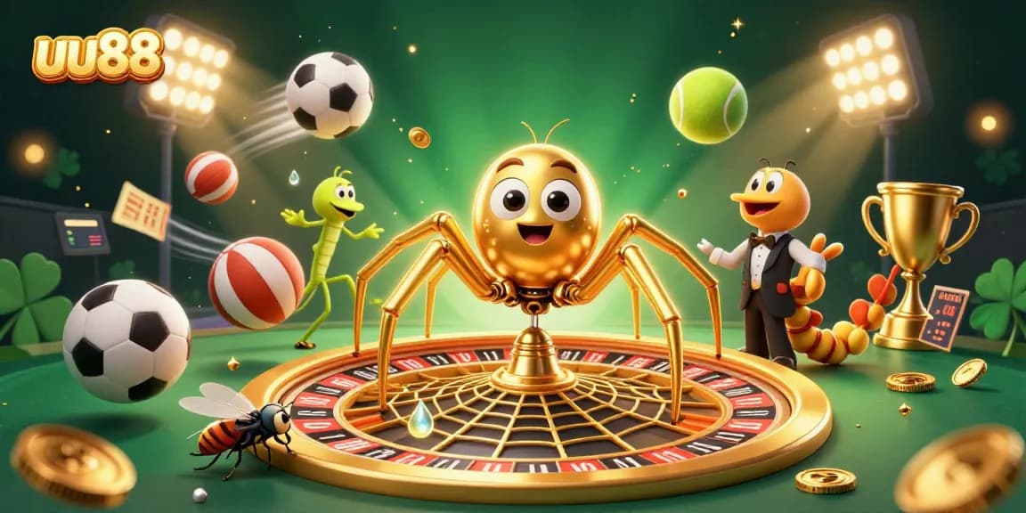 Experience the thrilling action at uu88 by placing bets with colorful characters in an energetic casino scene.