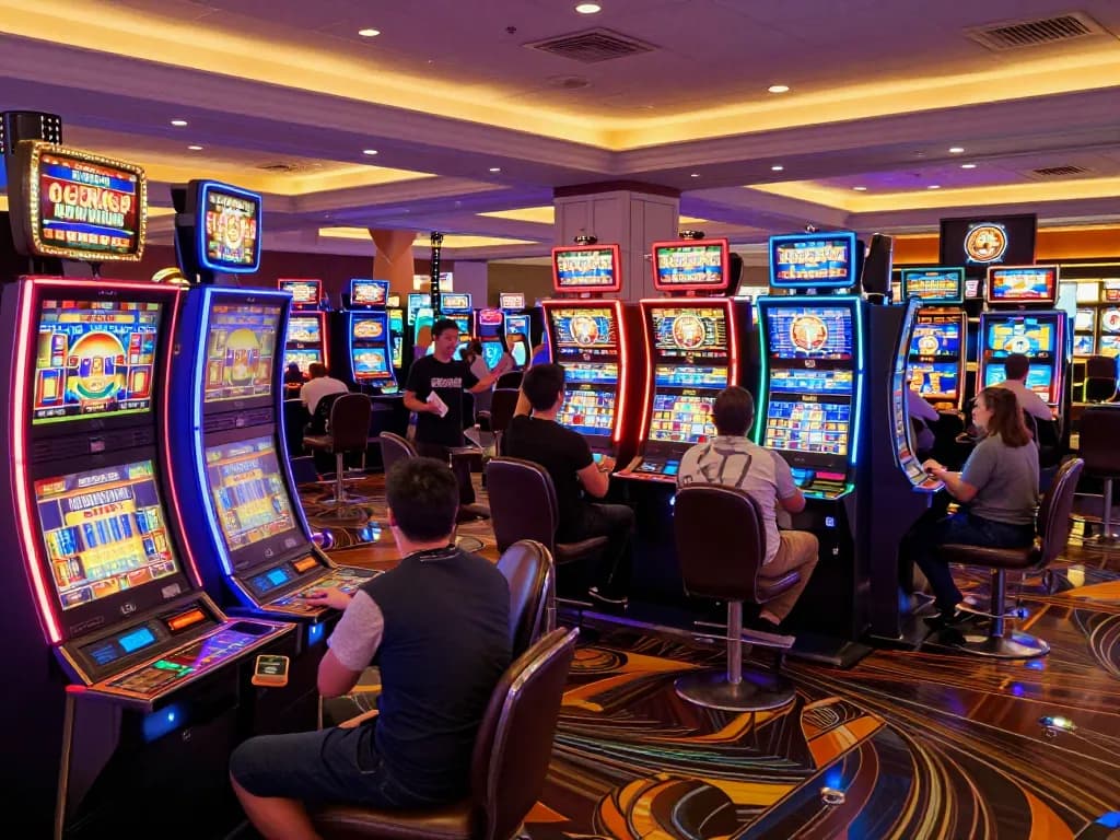 Engaging gameplay at the vibrant casino floor showcasing the Link nhà cái 9bet.