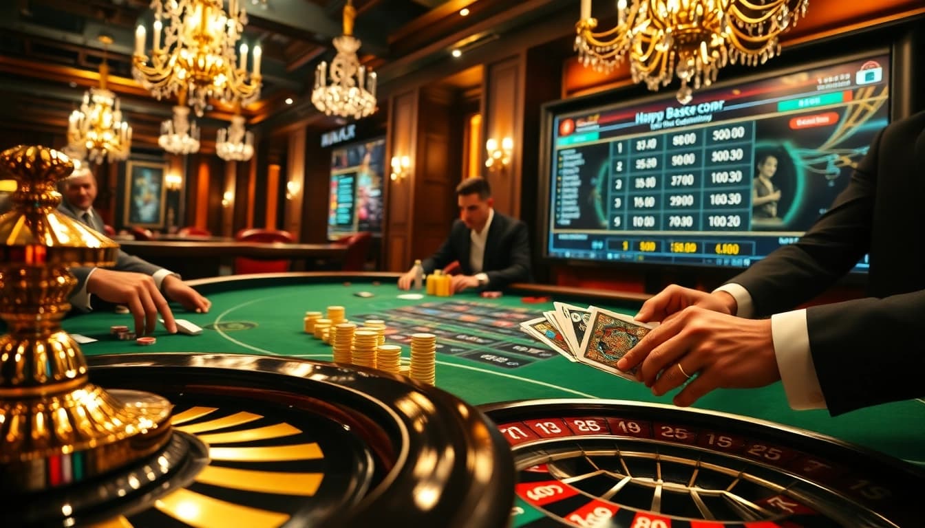 Strategic blackjack gameplay featuring https://tg88.actor/ branded chips and high-stakes betting action at a casino table