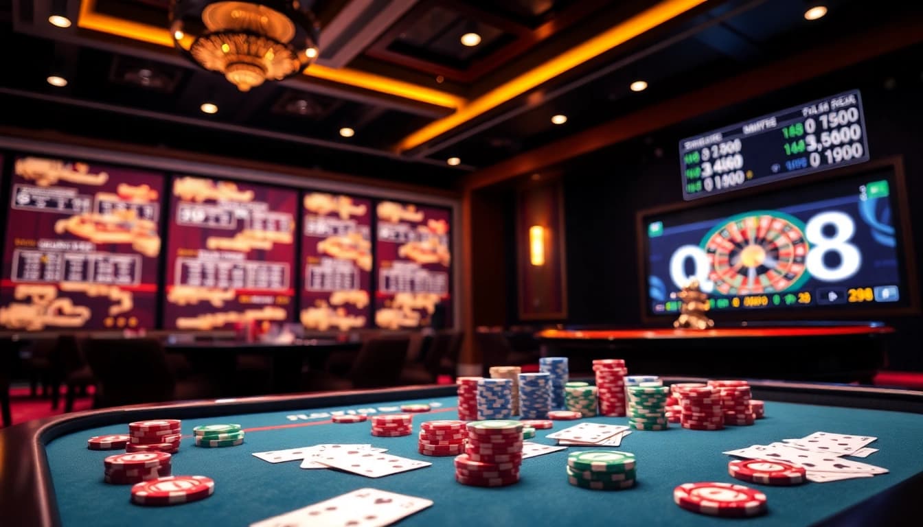 Experience thrilling qh88 casino games with vibrant poker chips and exciting gameplay.