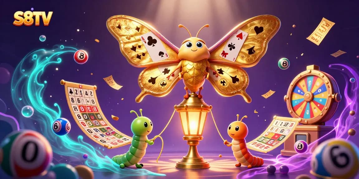 S8TV delivers an exciting gaming adventure with illuminated casino scenes and vibrant lottery elements.