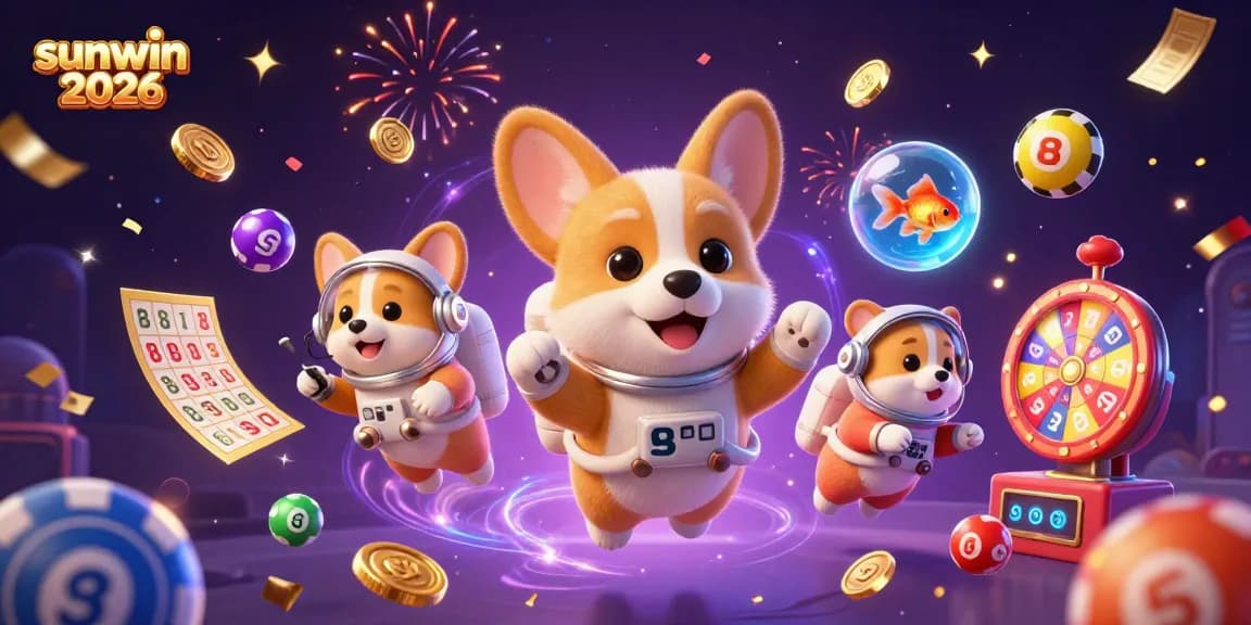 Experience sunwin 2026 with dynamic casino fun and colorful lottery balls floating around!