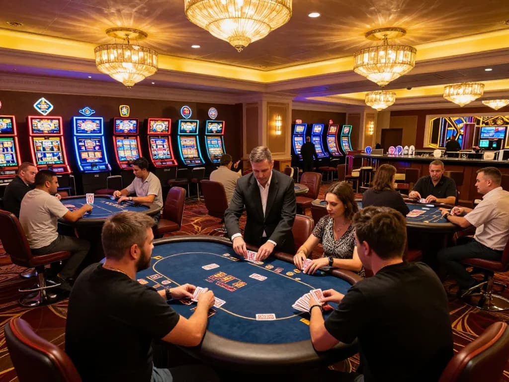 Experience dynamic gameplay at hytw3339net with players immersed in an upscale casino atmosphere.